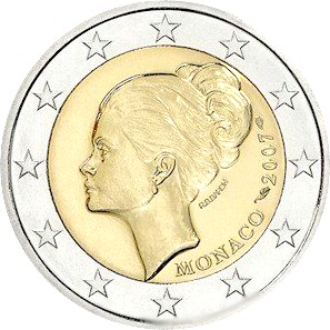 2 euro Grace Kelly Monaco 2007 2 euro Grace Kelly Monaco 2007